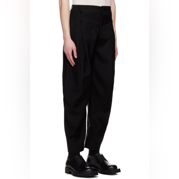 Nwt Feng Chen Wang black double waist trousers sz L - Picture 2 of 9